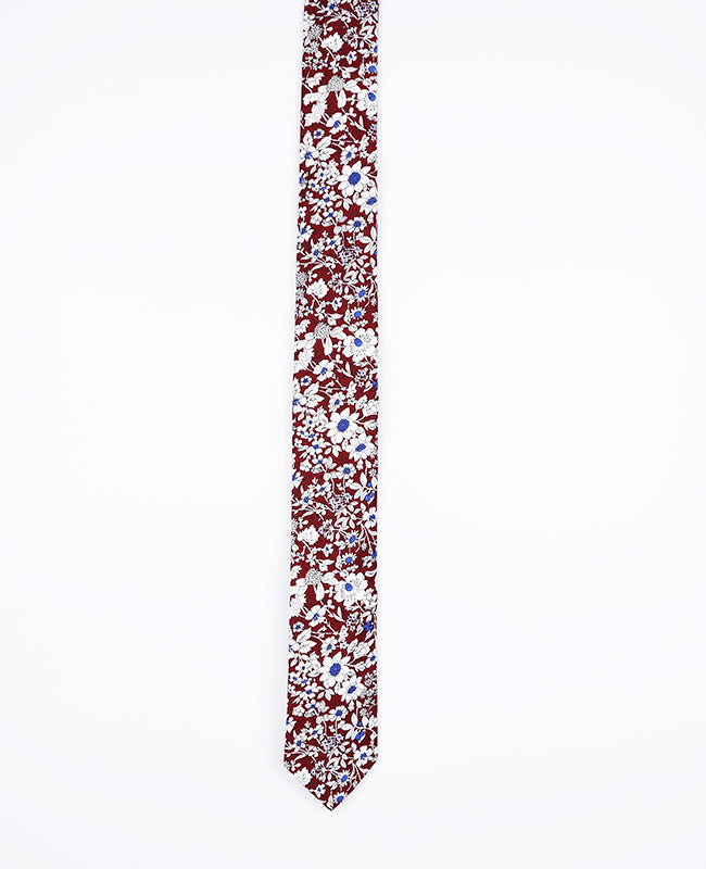 Cravatta Liberty Rosso n°1 Uomo in Cotone | Clovis - Unipap's