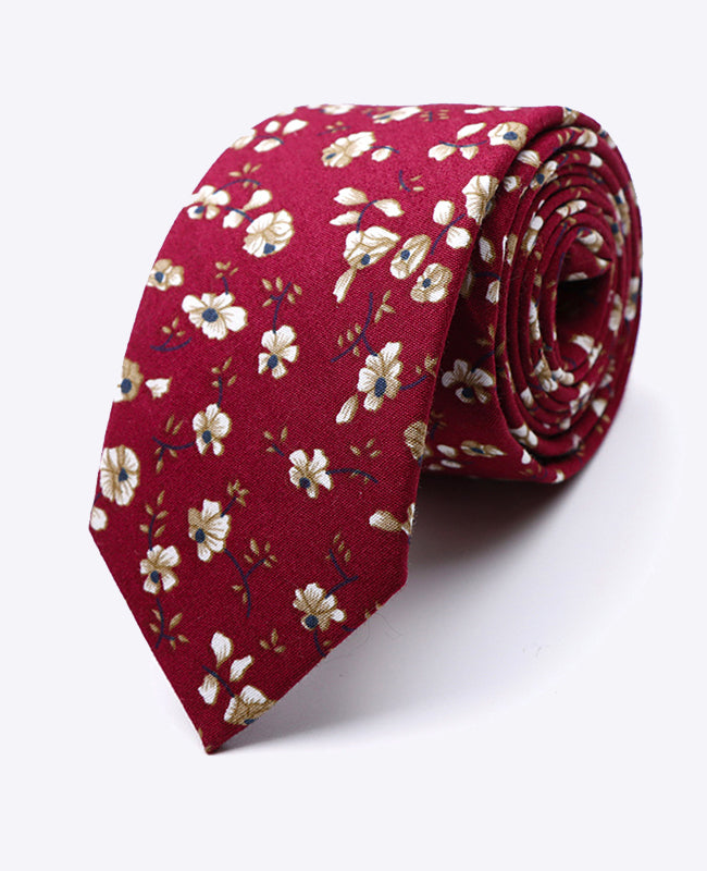 Cravatta Liberty Rosso n°1 Uomo in Cotone | Gaspard - Unipap's