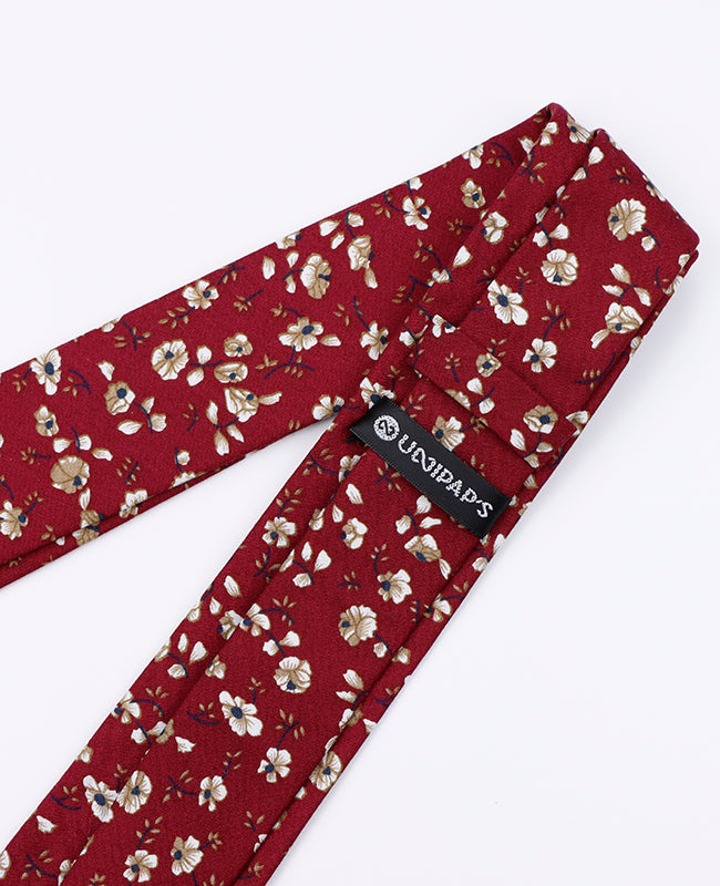 Cravatta Liberty Rosso n°1 Uomo in Cotone | Gaspard - Unipap's