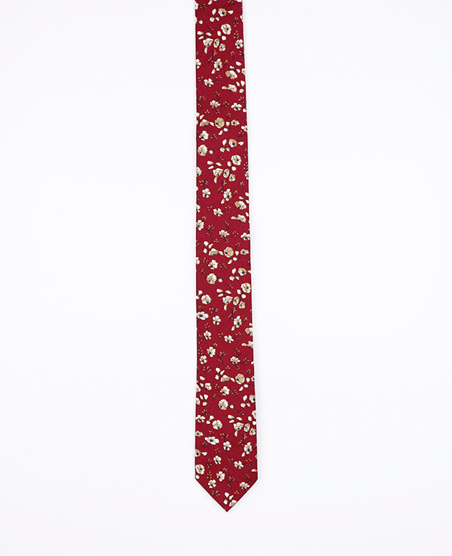 Cravatta Liberty Rosso n°1 Uomo in Cotone | Gaspard - Unipap's