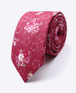 Cravatta Liberty Rosso n°2 Uomo in Cotone «Gaspard»