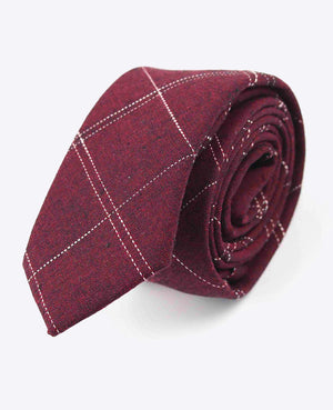 Cravatta Tartan Rosso Uomo in Cotone | Marcel - Unipap's