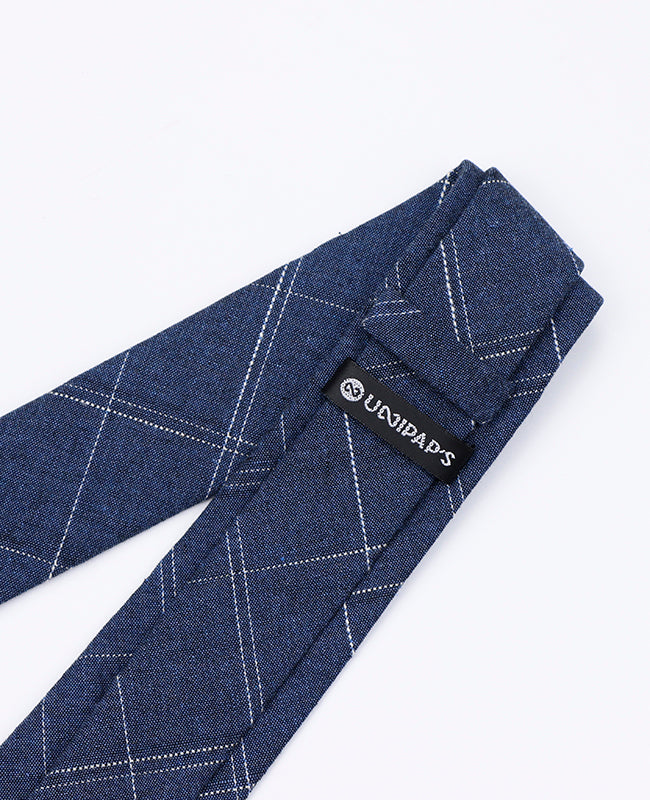 Cravatta Tartan Blu Uomo in Cotone | Marcel - Unipap's