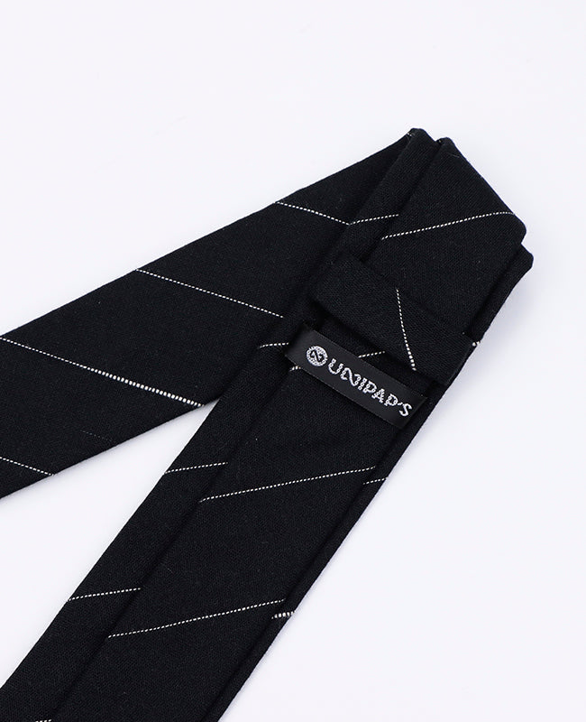 Cravatta Tartan Nero n°2 Uomo in Cotone | Marcel - Unipap's