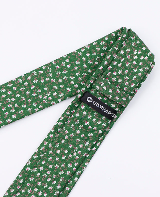 Cravatta Liberty Verde n°1 Uomo in Cotone | Gaspard - Unipap's