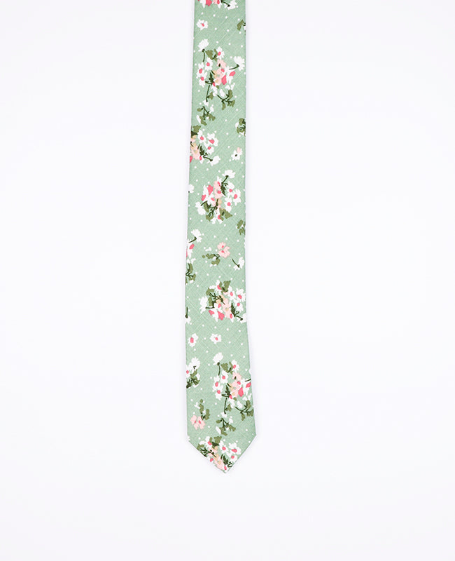 Cravatta Liberty Verde n°3 Uomo in Cotone | Gaspard - Unipap's