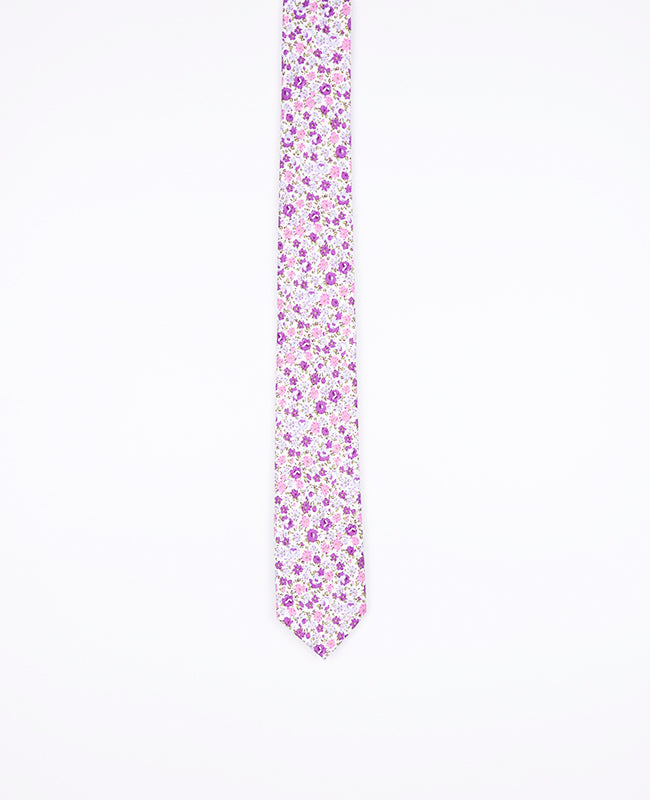Cravatta Liberty Viola Uomo in Cotone | Gaspard - Unipap's