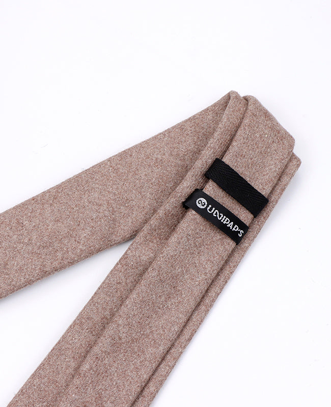 Cravatta Beige n°1 Uomo in Lana | Claude - Unipap's