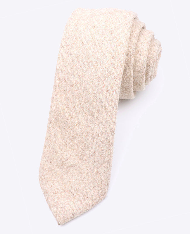 Cravatta Beige n°2 Uomo in Lana | Claude - Unipap's