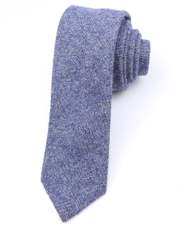 Cravatta Tartan Blu n°2 Uomo in Lana «Norbert»