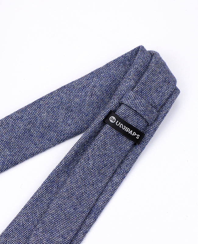 Cravatta Blu n°3 Uomo in Lana | Claude - Unipap's