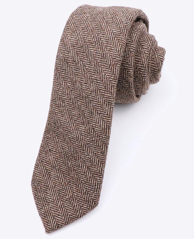 Cravatta Tartan Grigio n°12 Uomo in Lana «Norbert»