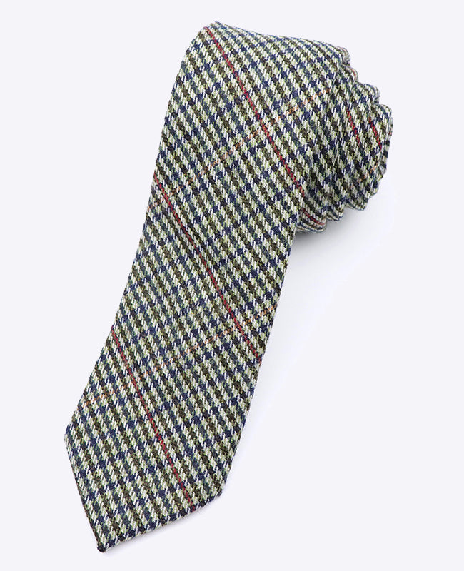 Cravatta Tartan Grigio n°9 Uomo in Lana | Nobert - Unipap's