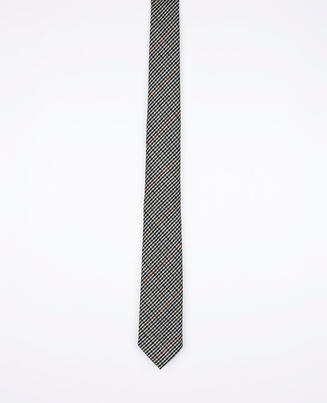 Cravatta Tartan Grigio n°9 Uomo in Lana | Nobert - Unipap's