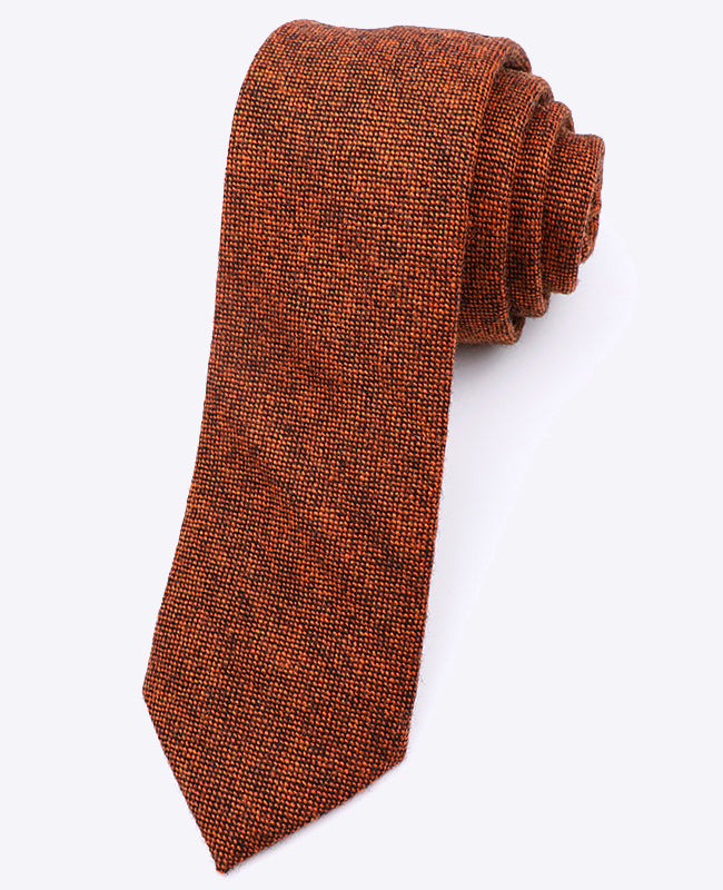 Cravatta Arancione Uomo in Lana | Claude - Unipap's