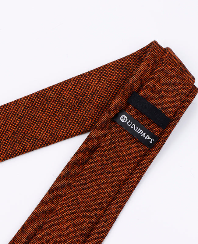 Cravatta Arancione Uomo in Lana | Claude - Unipap's