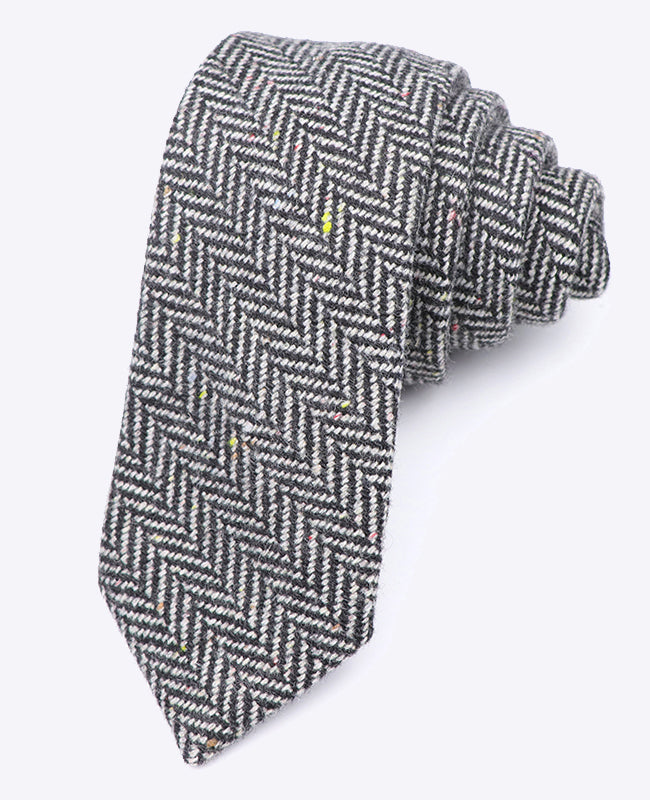 Cravatta Tartan Grigio n°1 Uomo in Lana | Norbert - Unipap's