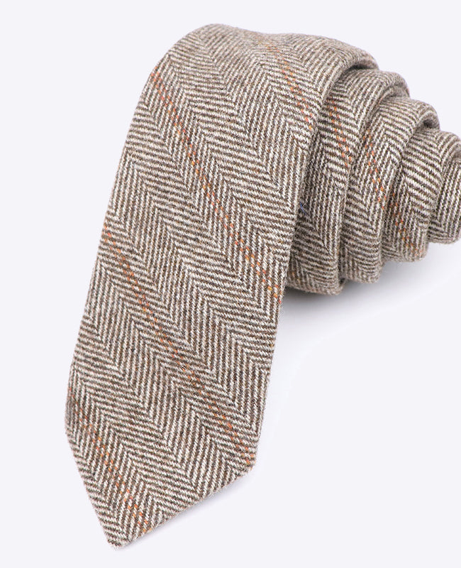 Cravatta Tartan Grigio n°3 Uomo in Lana | Norbert - Unipap's