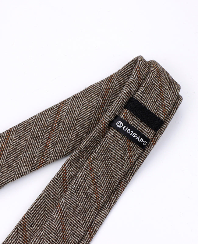 Cravatta Tartan Grigio n°3 Uomo in Lana | Norbert - Unipap's