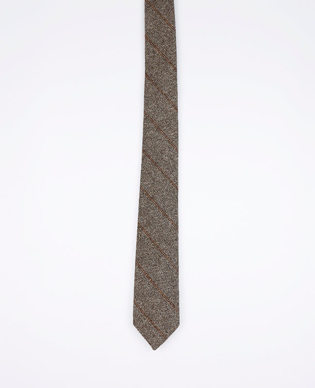 Cravatta Tartan Grigio n°3 Uomo in Lana | Norbert - Unipap's