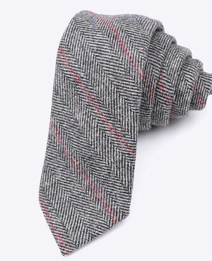 Cravatta Tartan Grigio n°4 Uomo in Lana | Norbert - Unipap's