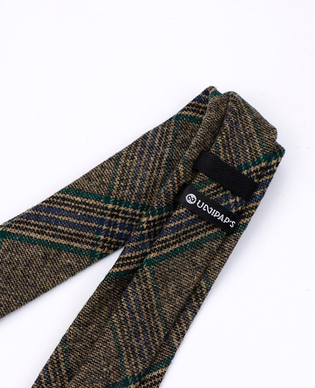 Cravatta Tartan Grigio n°5 Uomo in Lana | Norbert - Unipap's