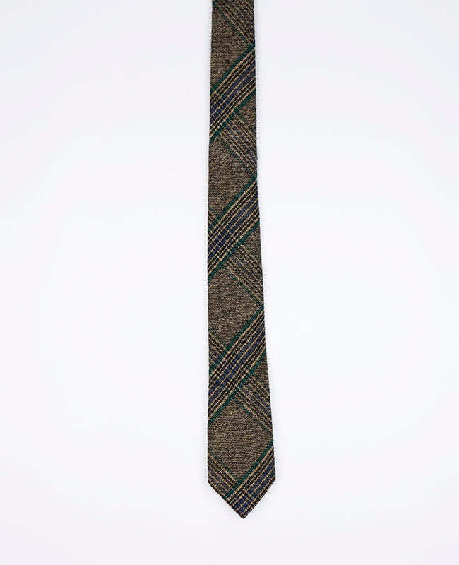 Cravatta Tartan Grigio n°5 Uomo in Lana | Norbert - Unipap's