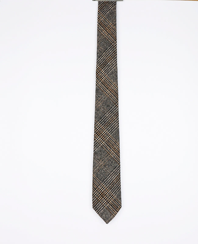 Cravatta Tartan Grigio n°6 Uomo in Lana | Norbert - Unipap's