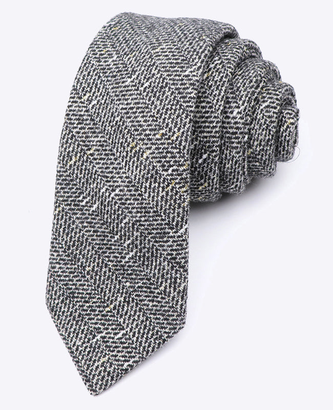 Cravatta Tartan Grigio n°8 Uomo in Lana | Norbert - Unipap's