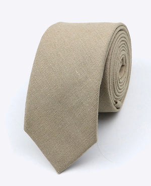 Cravatta Beige n°2 Uomo in Lino | Basile - Unipap's
