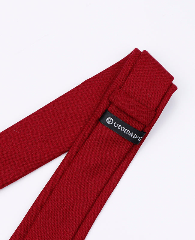 Cravatta Rosso n°2 Uomo in Lino | Basile - Unipap's