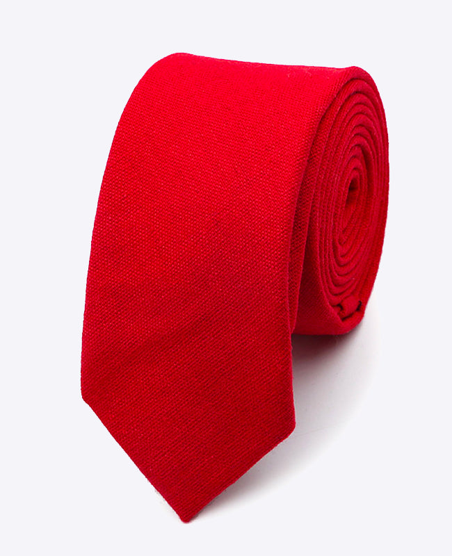 Cravatta Rosso n°3 Uomo in Lino | Basile - Unipap's