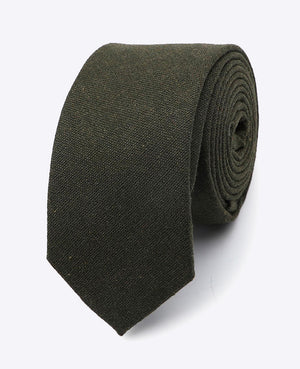 Cravatta Verde n°1 Uomo in Lino «Basile»