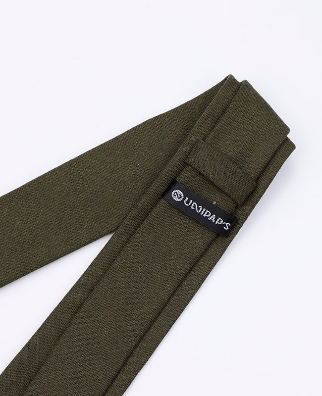 Cravatta Verde n°1 Uomo in Lino | Basile - Unipap's