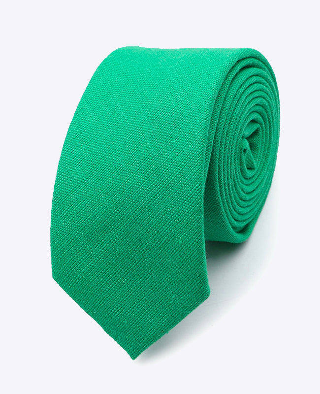 Cravatta Verde n°3 Uomo in Lino | Basile - Unipap's