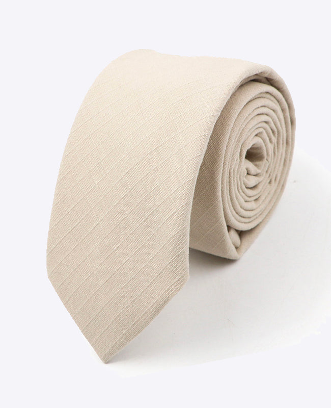 Cravatta Beige in Cotone | Oscar - Unipap's