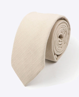 Cravatta Beige in Cotone | Oscar - Unipap's
