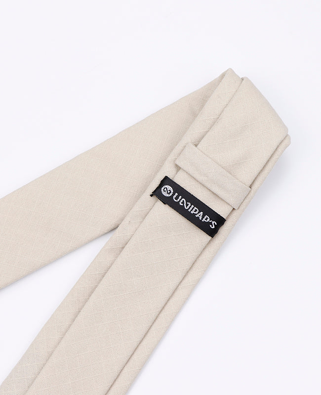 Cravatta Beige in Cotone | Oscar - Unipap's