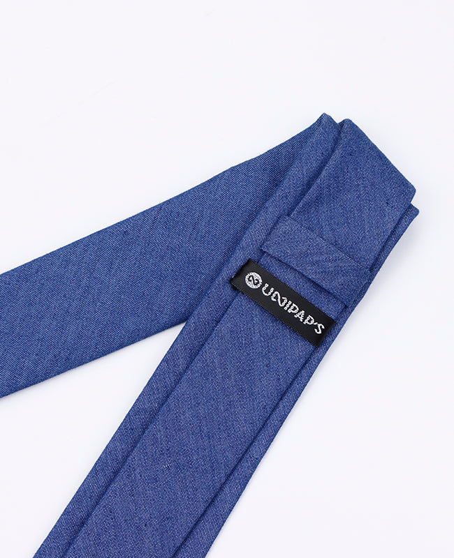 Cravatta Blu n°4 Uomo in Cotone | Edgard - Unipap's