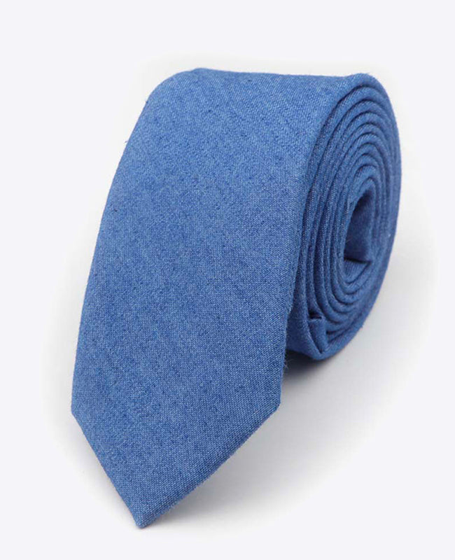 Cravatta Blu n°5 Uomo in Cotone | Edgard - Unipap's