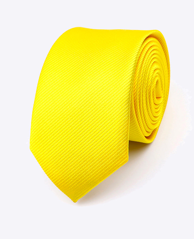 Cravatta Giallo n°1 Uomo in Poliestere | Lucien - Unipap's