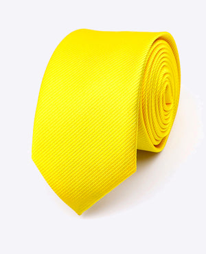 Cravatta Giallo n°1 Uomo in Poliestere | Lucien - Unipap's