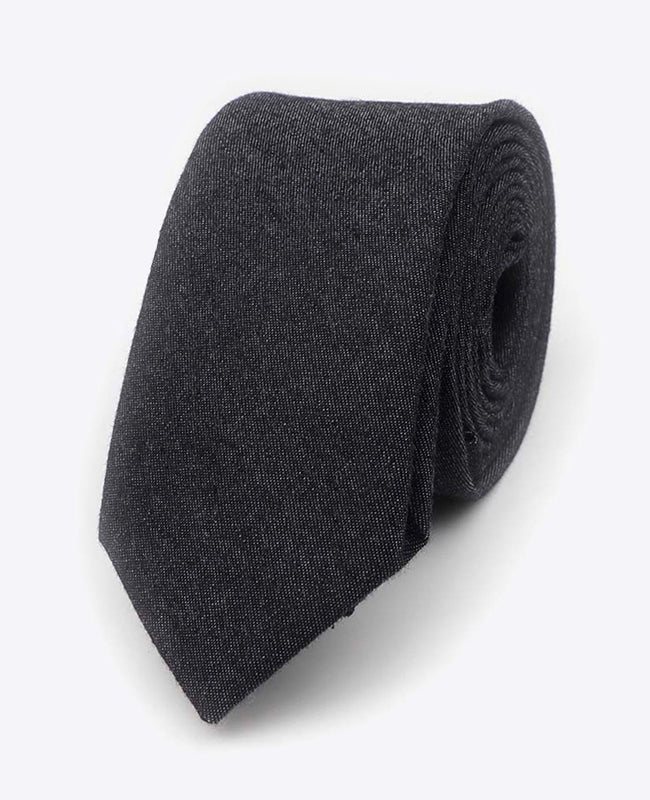 Cravatta Nero Uomo in Cotone | Edgard - Unipap's