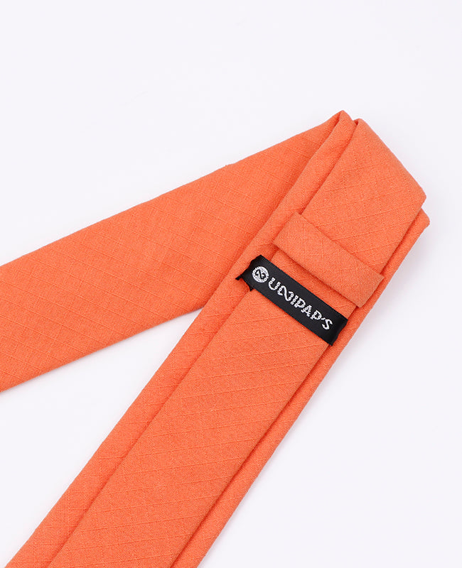 Cravatta Arancione n°3 Uomo in Cotone | Oscar - Unipap's