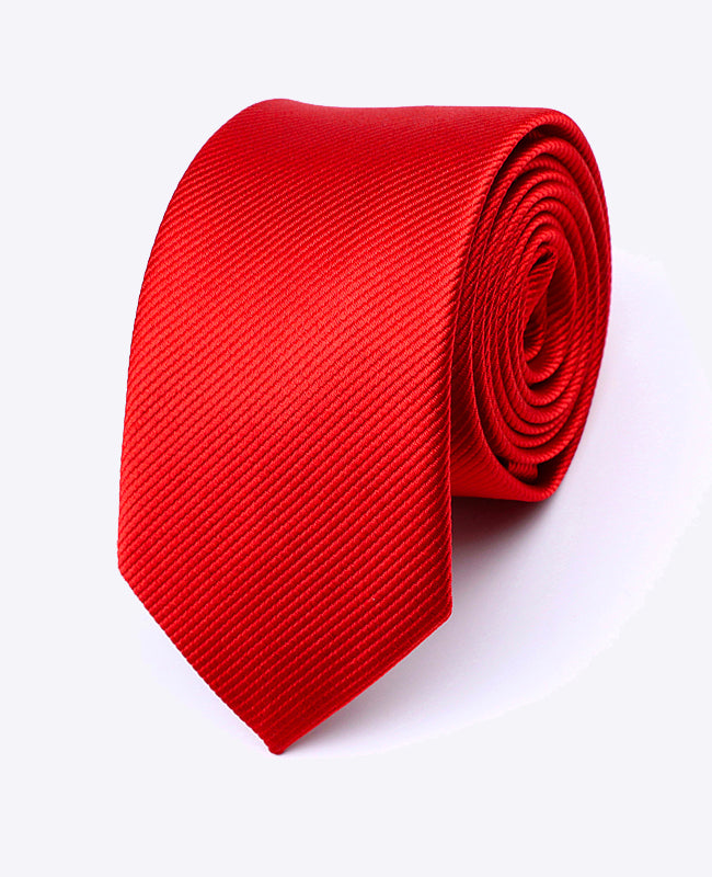 Cravatta Rossa n°2 Uomo in Poliestere | Lucien - Unipap's