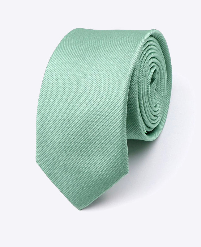 Cravatta Verde n°1 Uomo in Poliestere «Lucien»
