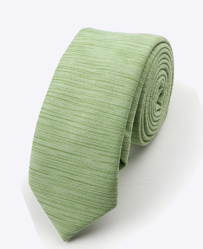 Cravatta Verde n°2 Uomo in Poliestere «Augustin»