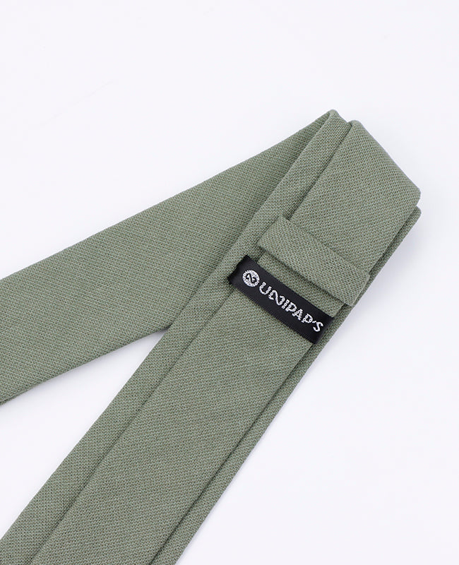 Cravatta Verde n°2 Uomo in Cotone | Edgard - Unipap's