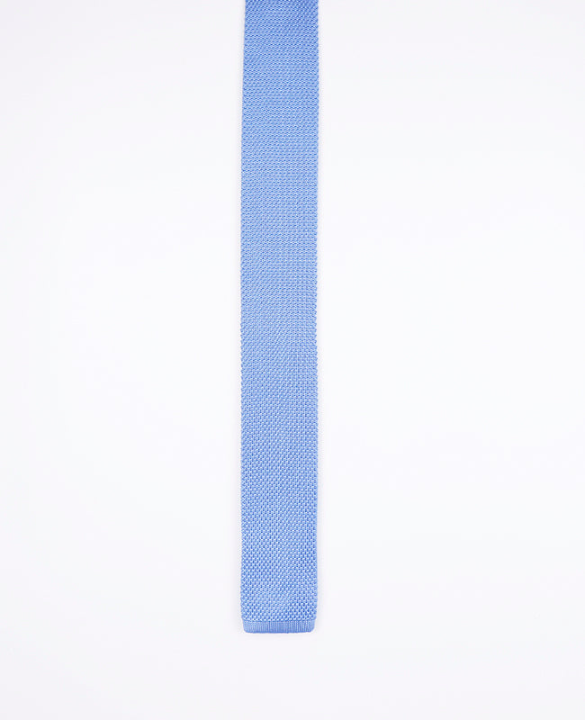 Cravatta Blu n°3 Uomo in Maglia «Léon»