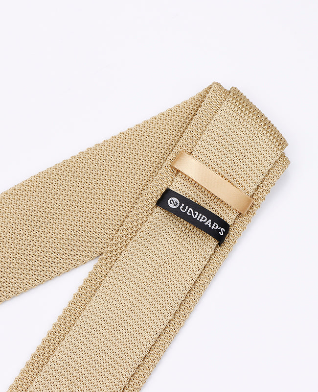Cravatta Oro Uomo in Maglia «Léon»
